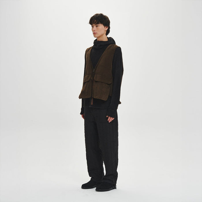 Corduroy Fleece Vestの着用（横）
